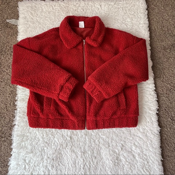 No Boundaries rust shearling zip up jacket, XL - Picture 4 of 11